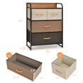thumbnail image 2 of Costway 4-Drawer Dresser Storage 3-Tier Organizer Tower Steel Frame Wooden Top, 2 of 10