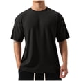 thumbnail image 1 of cfhntfmh Men's Muscle T Shirt Casual Short Sleeve Tops Ribbed Crewneck Slim Fit Workout Gym Solid Color Basic Tee Shirts, 1 of 6