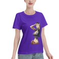 thumbnail image 2 of T-Shirt Basique à Manches Courtes pour Femme une Pièce Robin, 2 of 6