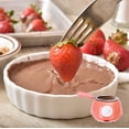 thumbnail image 4 of Chocolate Fondue Set under $5! CQCYD Mini Chocolate Fondue Set, Electric Melting Pot for Candy Cheese, Home Dessert Maker Kit with Forks for Party Snacks, 4 of 7