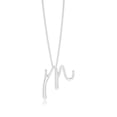thumbnail image 1 of Angara Natural Lowercase "M" Initial Pendant in Platinum for Women, 1 of 4