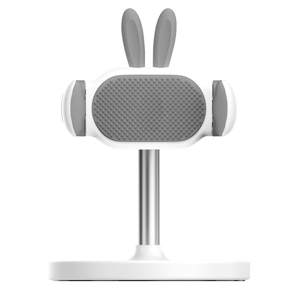 Raindrops Adjustable White Plastic Phone Stand with Anti-Skid Support for Desktop