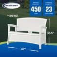 thumbnail image 3 of Suncast Elements BMWB5000W Resin Wicker Design Loveseat with Storage, White, 3 of 7