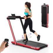 Gymax Motorized Treadmill Folding Under Desk Electric Treadmill W/APP Red