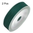 thumbnail image 3 of Unique Bargains 2 Pack Twisted Nylon Twine Thread Beading Cord 1.5mm 20M/65 Feet Extra Strong Braided Nylon String, Dark Green, 3 of 6
