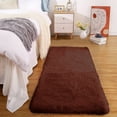 thumbnail image 3 of Plush Velvet Fleece Bath Mat - Ultra Soft & Water Absorbent, Non-Slip Backing, Machine Washable, Modern Solid Color Bathroom Rug, Brown, JKODE, 3 of 8