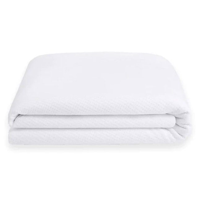 Sleepgram Breathable Sweat Proof Cotton Mattress Protector, Queen, White