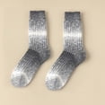 thumbnail image 2 of LckLvx Women's Winter Mid Tube Socks Thick Warm Home Socks Color Block Fleece Soft Crew Socks, 2 of 4