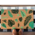 thumbnail image 4 of 16x24 Inch Summer Coir Mats for Front Door Washable Outdoor Mat for Entryway Door Rugs for Outdoor Entrance Anti-Slip Mat Backing Welcome Mats for Entryway, Porch, Plant Leaf Patterns, 4 of 4