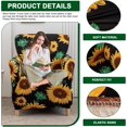 thumbnail image 2 of Housses de Chaise Extensibles avec Accoudoirs, Housse de Chaise d'Appoint Imprimée, Fauteuil Fleur, Housses de Fauteuil de Banquet Douces, Housses de Chaise Lavables pour Salon, Bureau, Réception, Lecture, Sofa, 2 of 7