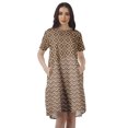 thumbnail image 1 of Moomaya Robes à Manches Courtes Grande Taille pour Femmes Col Rond Mini Tuniques Robes, 1 of 4