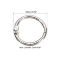 thumbnail image 2 of Unique Bargains Metal Binder Rings, Detachable Snap Clips, Silver Tone, 100 Count, 2 of 5