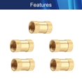 thumbnail image 3 of Wekity Knurled Insert Nuts, Female Thread Brass Embedment Nut M8 x 16mm H x 10mm OD Heat Set Insert Nut for Printing 3D Printer and More Projects 5pcs-0621, 3 of 5