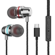 WIFKLSIIPG Earphones in Ear Headphones with Microphone Type C Wired Earbuds for Ios and Android Smartphones Laptops Mp3 Gaming Walkman