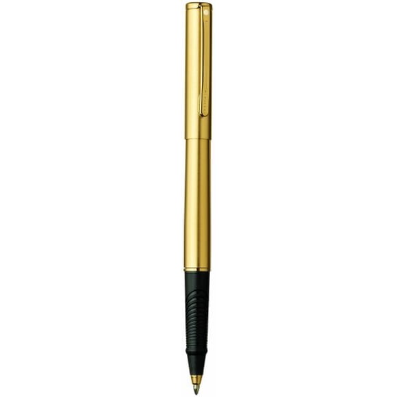 Sheaffer Agio Roller Ball, Angle Brossé Finition Plaque Dorée 22K avec Garniture Plaque Dorée 22K (SH/459-1)