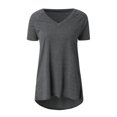 thumbnail image 3 of CEHVOM Femmes Mode Plus Size Print V Cou Manches Courtes T-shirt Blouse, 3 of 6