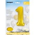 thumbnail image 2 of Unique's Gold Number 1 Shaped Foil Balloon 34", 2 of 2