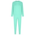 thumbnail image 4 of Timegard Ensembles 2 Pcs pour Femmes Col Ras du Cou Haut à Manches Longues Pantalon de Course Tenues d'Automne Confortables avec Poches, 4 of 6