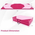 thumbnail image 3 of Gymax 10' x 4' x 2'' 4-Panel Folding Gymnastics Exercise Mat w/ Hook & Loop Fasteners Rose Red & Pink, 3 of 10