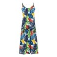 thumbnail image 5 of Ovzne Robes pour Femmes Robe de Plage Robes d'Été pour Femmes Imprimé Sans Manches Col Rond Robe Décontractée Longues Robes Robe de Printemps Imprimée Liquidation, 5 of 5