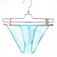 thumbnail image 5 of Fridja Men Casual Fashion Solid Charming Cutout Open File Ice Silk Briefs Moisture Wicking, 5 of 5