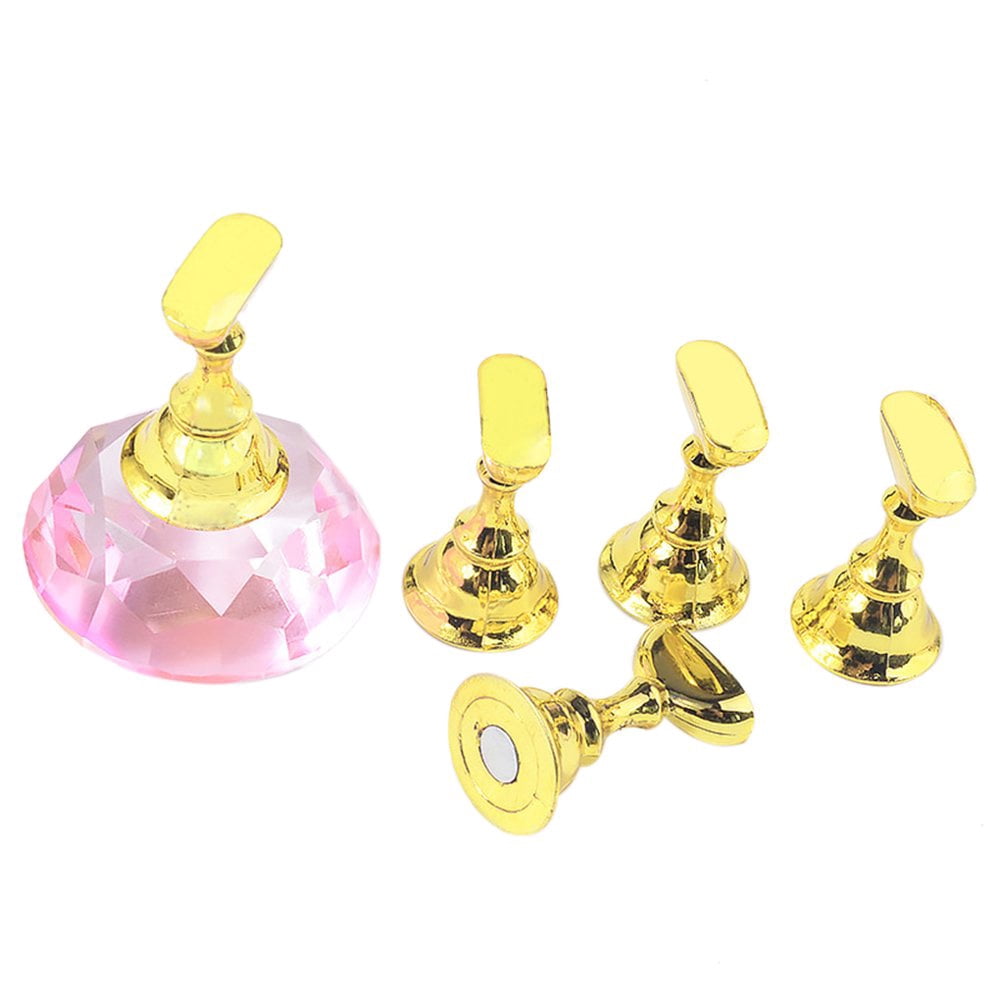 CNKOO 6pcs Nail Tips Stand Holder Alloy Nail Art Rhinestone Display Tip Holder Salon DIY Practice Manicure Tool  Colorful
