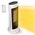 thumbnail image 3 of CAYNEL Home Oscillating Tower Ceramic Heater with Adjustable Thermostat, 12-Hour Timer and Safety Lock, Tip-Off Switch and Overheat Protection for Home and Home Office Areas, White, 3 of 4