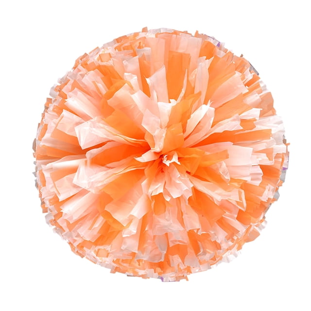 2PCS Cheerleaders Handheld Color Flower Sports Activities Performance Cheering Supplies Round High Density Color Strip Lightweight Double Finger Ring Buckle Design Anti Slip Off