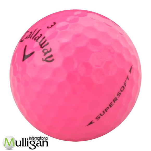 Mulligan - 12 Callaway Supersoft 5A Recycled Used Golf Balls, Pink