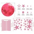 thumbnail image 4 of Baohd 435 Pieces Luminous Stickers Fluorescent Wallpapers Stars Sticky Paper PVC Pasters Theme Self-adhesive Decals Background 77GPink435pcs, 4 of 6