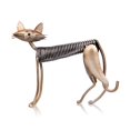 thumbnail image 1 of Tignapoo Sculpture de Chat en Fer Faite à la Main - Décoration Élégante avec Support à Ressort pour la Maison, Pièce d'Art en Métal Unique, Figurine de Chat Adorable, Parfaite pour la Décoration du Salon Ou du Bureau, 1 of 4