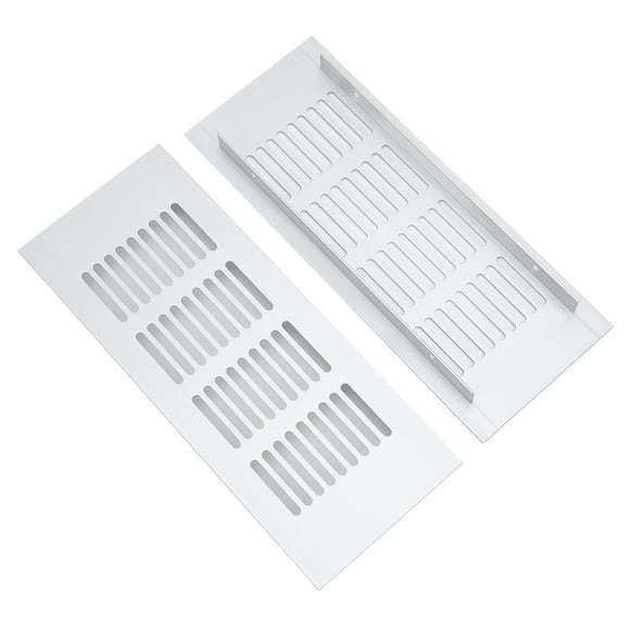 Ventilation Grille Air Vent Grille,Air Vent Grille Heat Dissipation Aluminum Alloy Silver Rectangular Ventilation Grille Cover for Cabinet Closet RV
