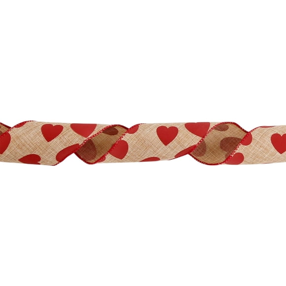 Ruban Cadeau de la Saint-Valentin Style B B 157 Pouces avec Nœud Cœur Pêche pour Décoration de Fête et Emballage en Tissu - Ruban