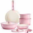 thumbnail image 1 of GIPP 11pcs Ceramic Cookware Sets, Pots and Pans Set Non Stick with Removable Handle, Oven & Dishwasher Safe,Induction Cookware, Kitchen Cooking Set for RV Trips and Camping, 1 of 8