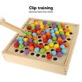 thumbnail image 4 of Wooden Beads Board Toy, 2 In 1 Color Matching  Fishing Board Educational  For Toddlers For Preschool, 4 of 8