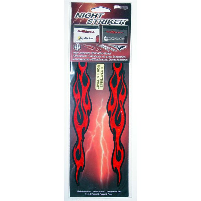 Trimbrite Décalcomanie T1961 Night Striker; Ensemble Flamme; Rouge; Vinyle; 4 Pouces x 11.25 Pouces