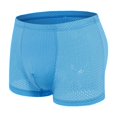 thumbnail image 1 of Long Leg Boxer Briefs for Men Athletic Swim Trunks Ice Silk Mesh Breathable Elastic Waist Solid Color Underwear, 1 of 2