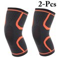 thumbnail image 1 of Bangcool 2pcs sport manches au genou manches de compression anti-dérapant genouillère pour les femmes et les hommes, 1 of 5