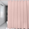 thumbnail image 3 of Maplenight Solid Color Shower Curtain Liner 79 x 71 Inch Waterproof Fabric Bathroom Curtain With Hooks Simple Modern Design For Tub Toilet Closet Polyester Washable Extra Long Pink, 3 of 6
