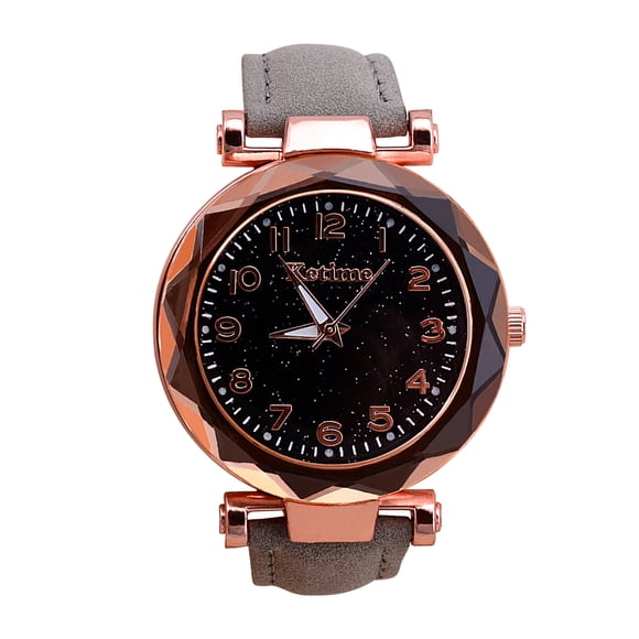 TIMIFIS Watches for Women Ladies Casual Fashion Quartz Watch Sky Twinkling Dial Leather Strap Watch - Summer
