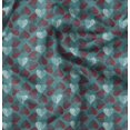 thumbnail image 1 of Soimoi Green Poly Georgette Fabric Red Heart Fabric Prints By Yard 52 Inch Wide, 1 of 6