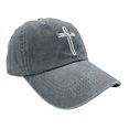 thumbnail image 2 of Embroidered Christian Jesus Cross Hat for Men Women, Vintage Washed Dad Hats Adjustable Baseball Cap, 2 of 6