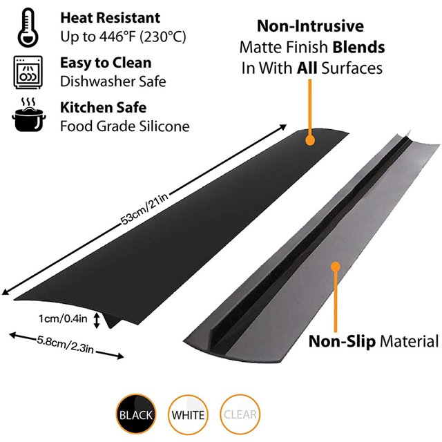 Stove Counter Cover Silicone Cooktop Crack Sealed Strip Heat Resistant Kitchen Stovetop Protector