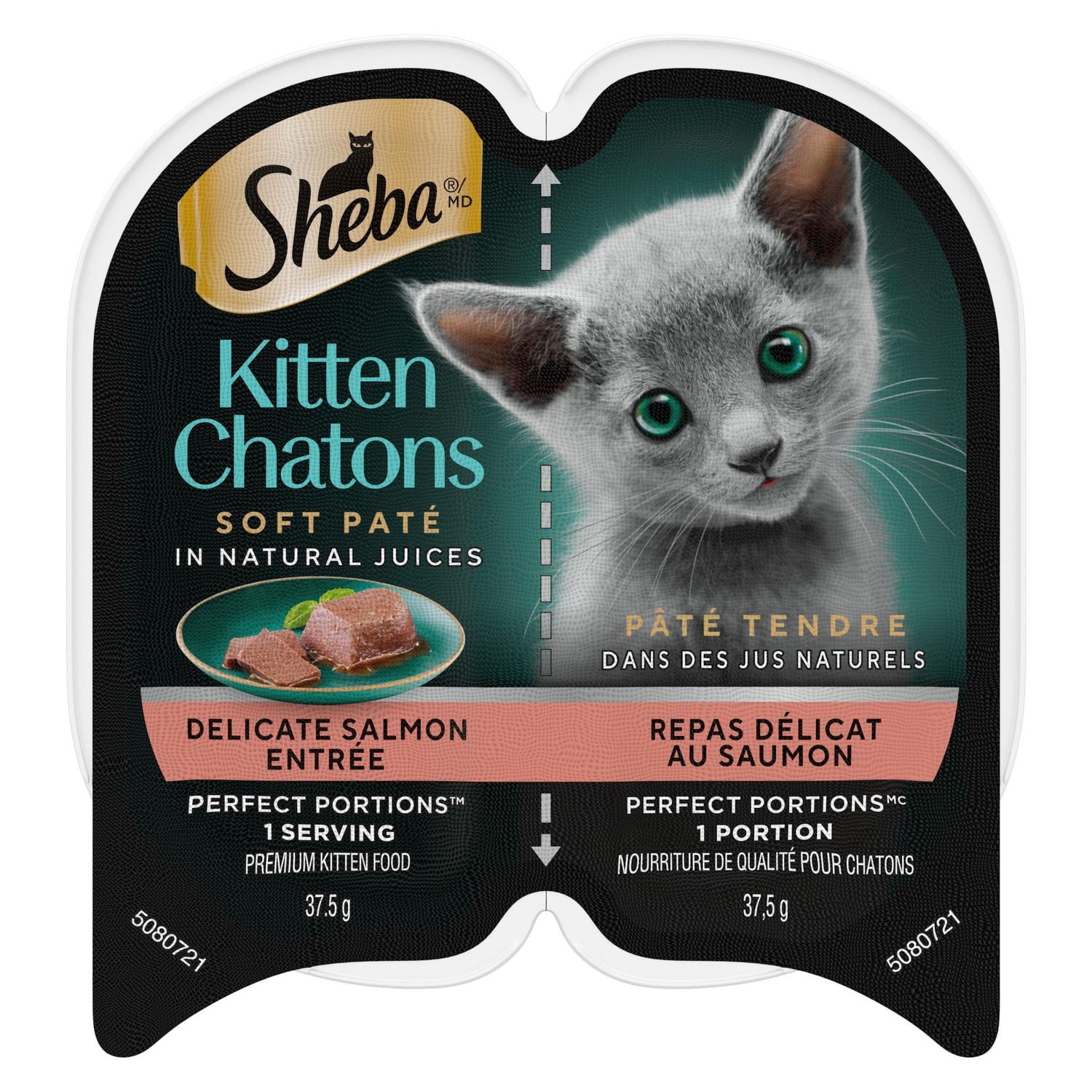 SHEBA PERFECT PORTIONS Wet Kitten Food Paté Delicate Salmon Entrée