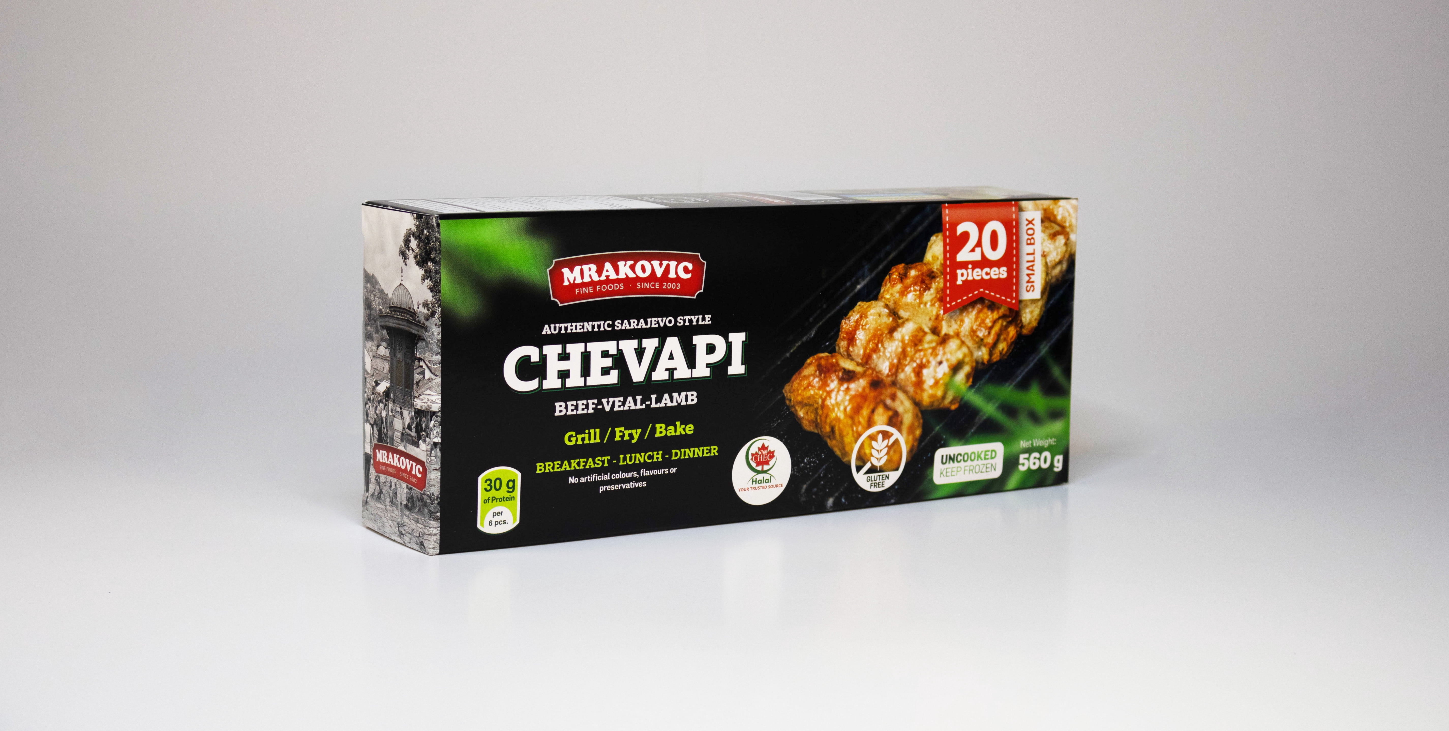 Ćevapi authentiques de style sarajevien Mrakovic (bouef,veau,agneau) Mrakovic Chevapi (bouef,veau,agneau)
