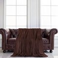 thumbnail image 2 of REGALWOVEN 1 Pcs Home Warm Soft Microplush Fleece Solid Throw Blanket Chocolate Color 78" x 90", 2 of 10