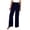 Navy, variant on CFLVAEK Plus Size Flare Dress Pants Women Petite 3 Button High Waisted Work Pant Comfy Bootcut Solid Office Trousers Casual Full Length Dressy Business Pants XXXL Black