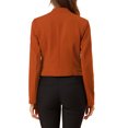 thumbnail image 3 of INSPIRE CHIC Veste Blazer Courte Sans Col pour Femme, de Travail/bureau/affaires Décontracté, 3 of 6