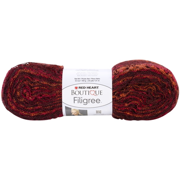 Red Heart Boutique Filigree Yarn-Bordeaux