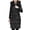 Black, variant on IROINID Women's Winter Warm Mid-Long Coat Solid Color Anorak Jacket Long Sleeve Outwear, Army Green